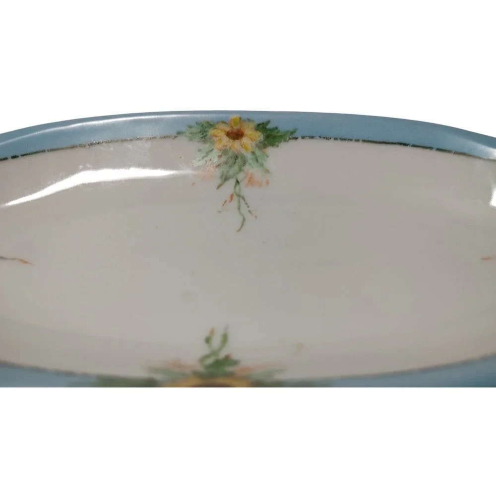 Antique‎ RS Reinhold Schlegelmilch Dish Germany Pickle Celery Oblong Floral SEE